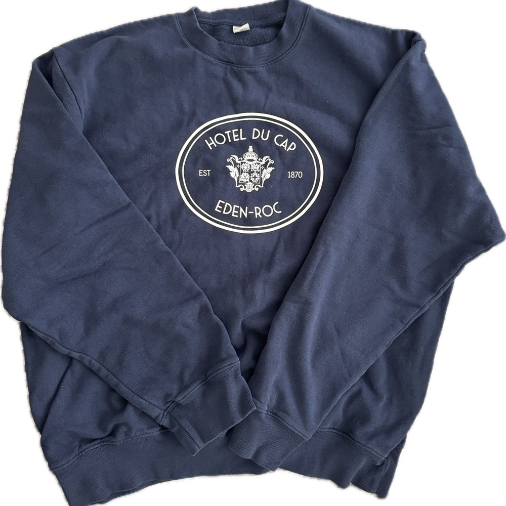 Sporty & Rich Dark Blue Crewneck Sweater